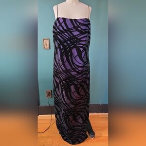 VTG ARIANNA BY RACHEL Kaye 90s Velvet Spaghetti Strap Dress